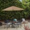 Pure Garden 10 Ft Offset Umbrella with Base, Blue 50-LG1040 - alternate 1
